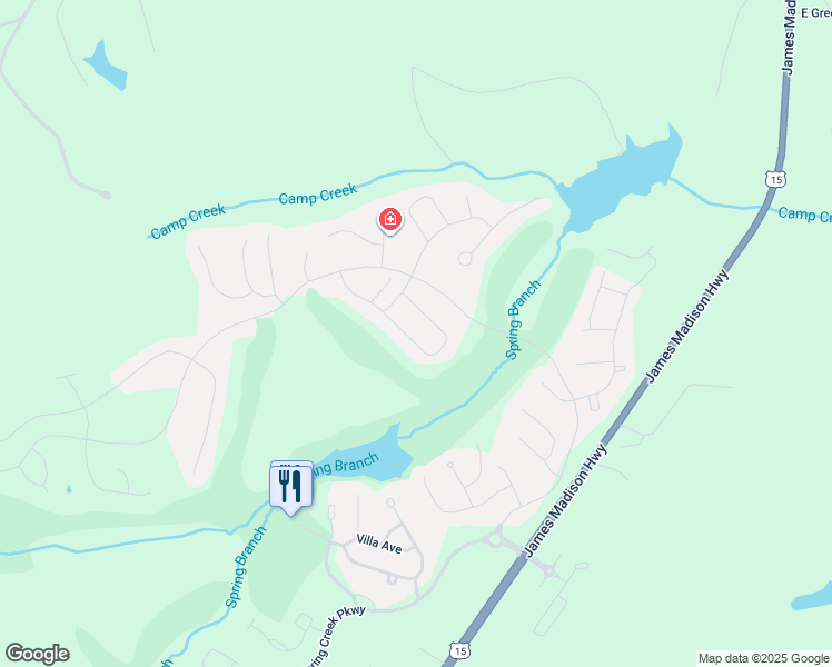 map of restaurants, bars, coffee shops, grocery stores, and more near 242 Appalachian Lane in Zion Crossroads