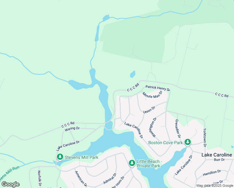 map of restaurants, bars, coffee shops, grocery stores, and more near 204 Patrick Henry Drive in Ruther Glen