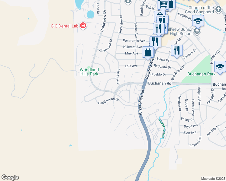 map of restaurants, bars, coffee shops, grocery stores, and more near 4 Pacini Avenue in Pittsburg