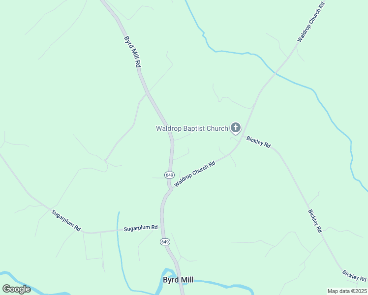 map of restaurants, bars, coffee shops, grocery stores, and more near 2502 Byrd Mill Road in Louisa