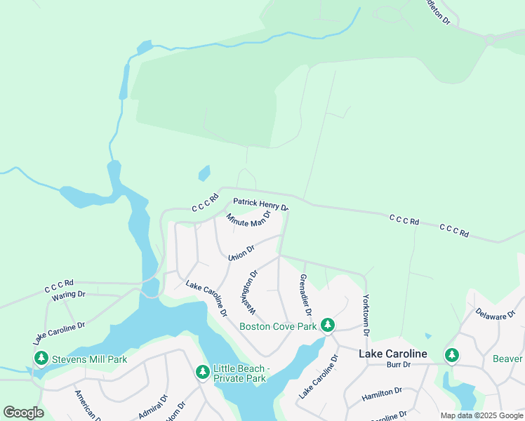 map of restaurants, bars, coffee shops, grocery stores, and more near 161 Minute Man Drive in Ruther Glen