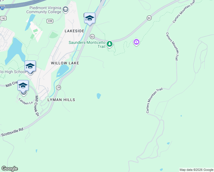 map of restaurants, bars, coffee shops, grocery stores, and more near 1179 Scottsville Road in Charlottesville