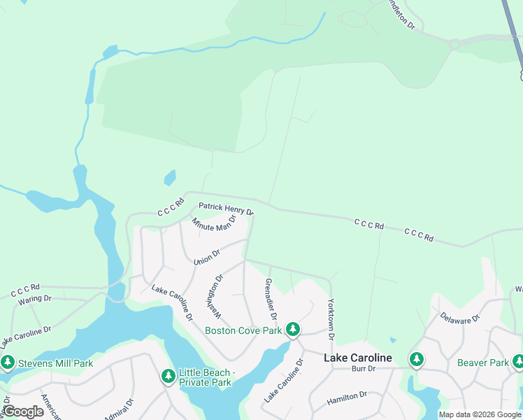 map of restaurants, bars, coffee shops, grocery stores, and more near 146 Patrick Henry Drive in Ruther Glen