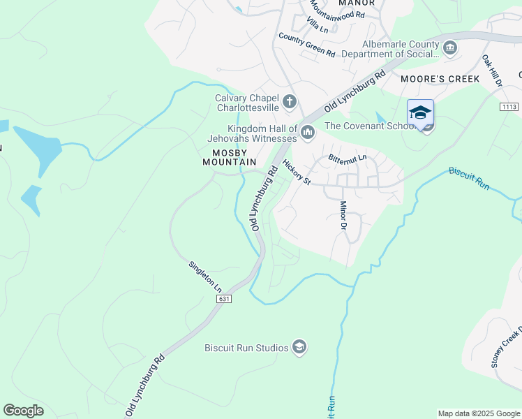 map of restaurants, bars, coffee shops, grocery stores, and more near 2864 Sweetbay Street in Charlottesville