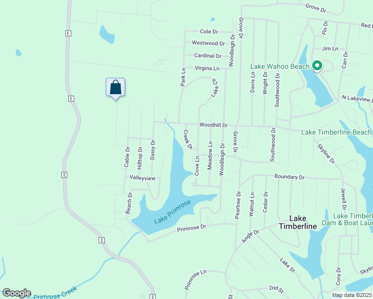 map of restaurants, bars, coffee shops, grocery stores, and more near 9519 Creek Drive in Bonne Terre