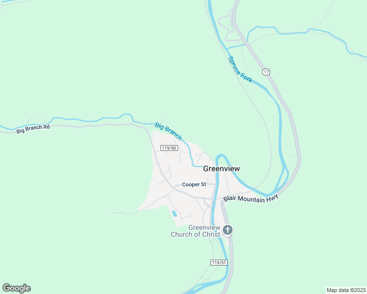 map of restaurants, bars, coffee shops, grocery stores, and more near County Highway 119/50 in Danville