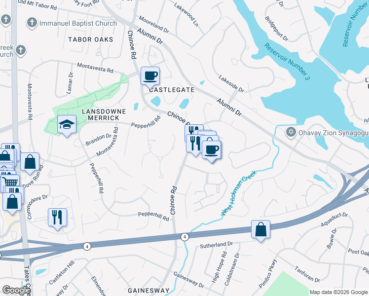 map of restaurants, bars, coffee shops, grocery stores, and more near 3145 Warrenwood Wynd in Lexington