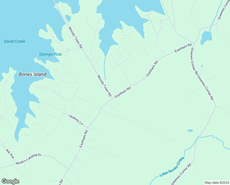 map of restaurants, bars, coffee shops, grocery stores, and more near 2445 Eastham Road in Bumpass