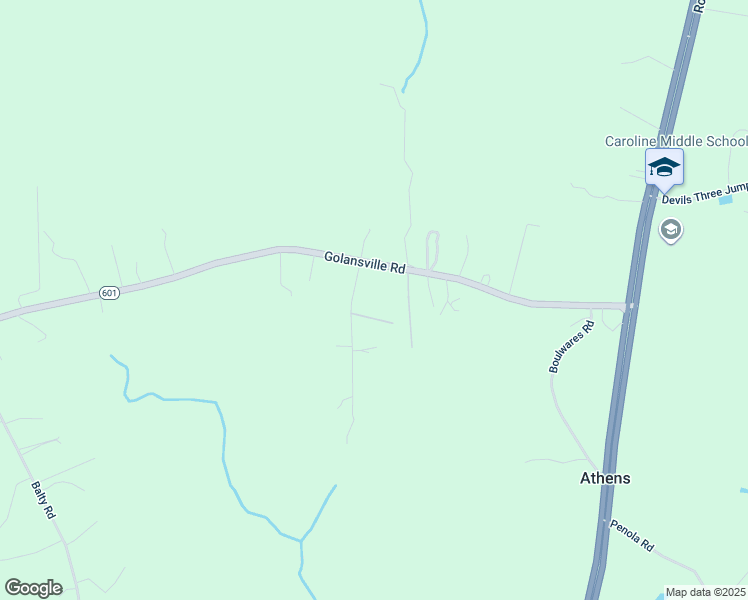map of restaurants, bars, coffee shops, grocery stores, and more near 19229 Monroeville Road in Ruther Glen