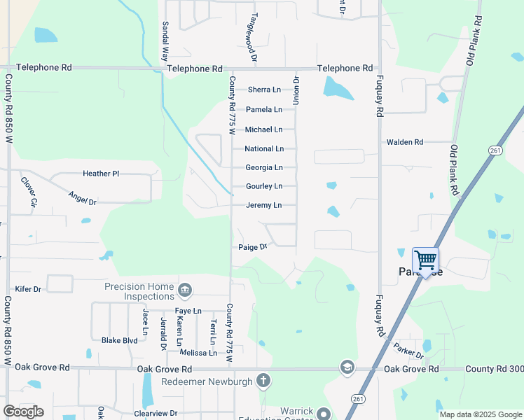 map of restaurants, bars, coffee shops, grocery stores, and more near 7580 St Jordan Cir in Newburgh