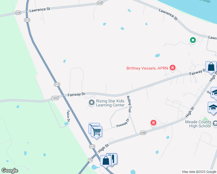map of restaurants, bars, coffee shops, grocery stores, and more near 753-885 Hillcrest Dr in Brandenburg