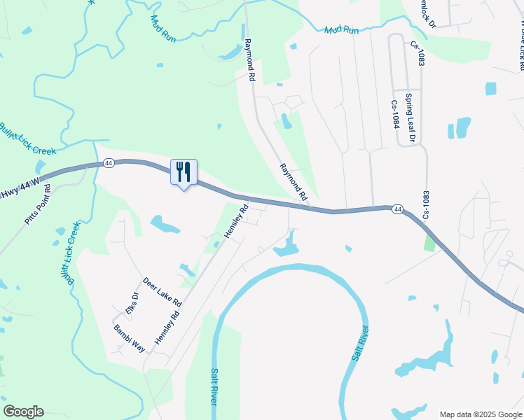 map of restaurants, bars, coffee shops, grocery stores, and more near 211 Westside Drive in Shepherdsville