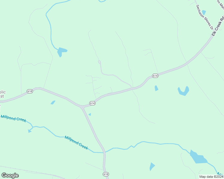 map of restaurants, bars, coffee shops, grocery stores, and more near 281 Elk Creek Road in Mineral
