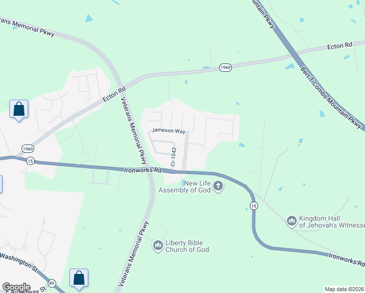map of restaurants, bars, coffee shops, grocery stores, and more near 126 Colonial Park Drive in Winchester