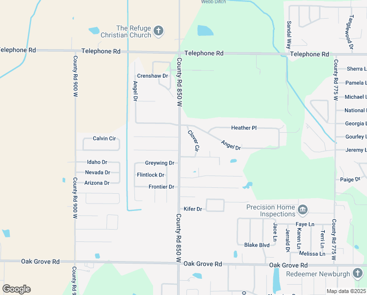 map of restaurants, bars, coffee shops, grocery stores, and more near 2433 Bell Road in Newburgh
