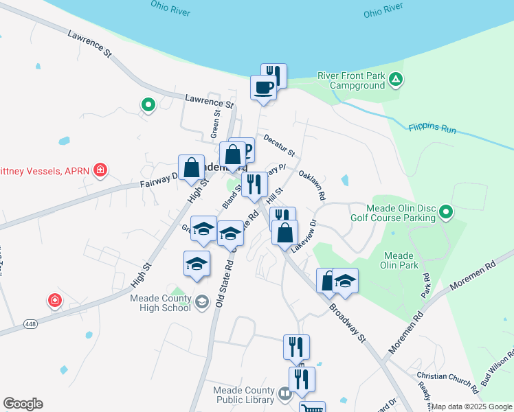 map of restaurants, bars, coffee shops, grocery stores, and more near in Brandenburg