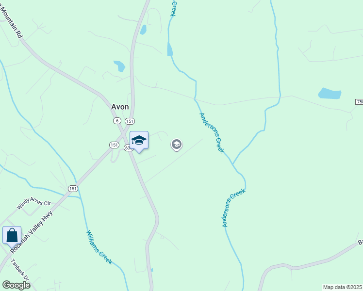 map of restaurants, bars, coffee shops, grocery stores, and more near 221 Mickens Road in Afton