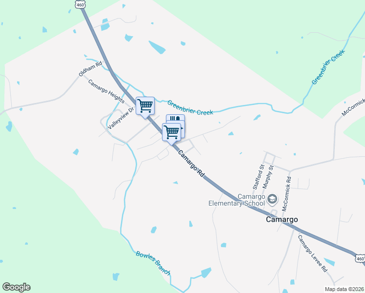 map of restaurants, bars, coffee shops, grocery stores, and more near 2550 Cartwright Road in Mount Sterling