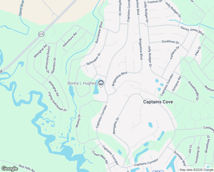 map of restaurants, bars, coffee shops, grocery stores, and more near 2513 Captains Corridor in Greenbackville