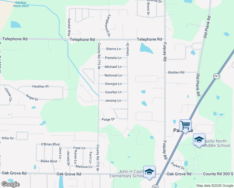 map of restaurants, bars, coffee shops, grocery stores, and more near 7611 Gourley Ln in Newburgh