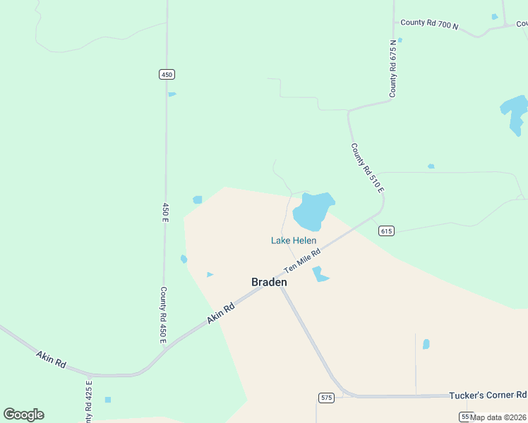 map of restaurants, bars, coffee shops, grocery stores, and more near 5609 Ten Mile Road in McLeansboro