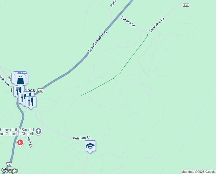 map of restaurants, bars, coffee shops, grocery stores, and more near Golf Course Srv Rd in Bath