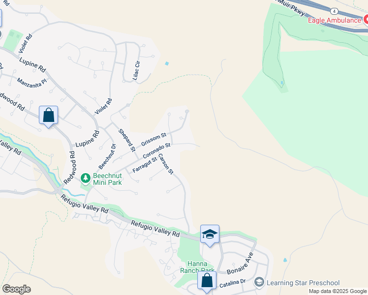 map of restaurants, bars, coffee shops, grocery stores, and more near 266 Coronado Street in Hercules