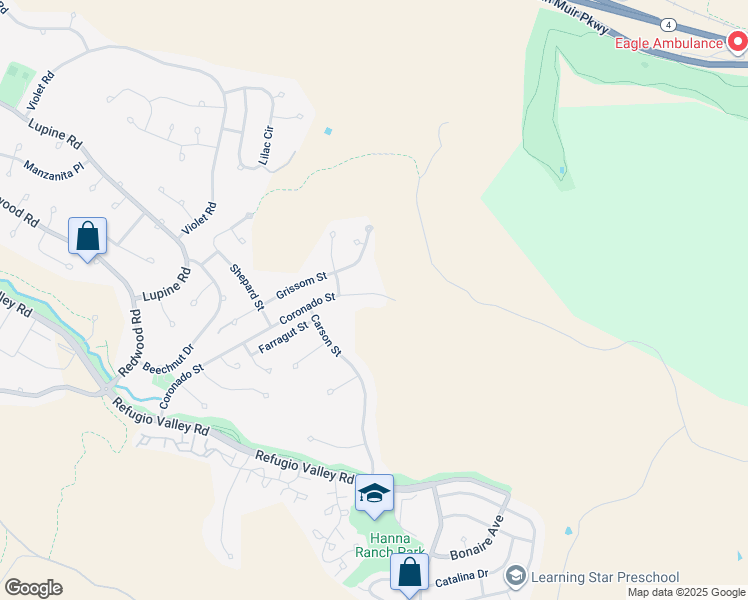 map of restaurants, bars, coffee shops, grocery stores, and more near 266 Coronado St in Hercules