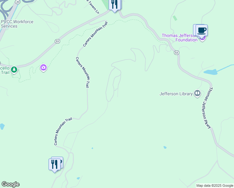 map of restaurants, bars, coffee shops, grocery stores, and more near 1357 Mountain Top Farm in Charlottesville