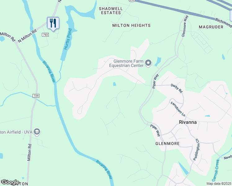 map of restaurants, bars, coffee shops, grocery stores, and more near 3250 Sandown Park Road in Keswick