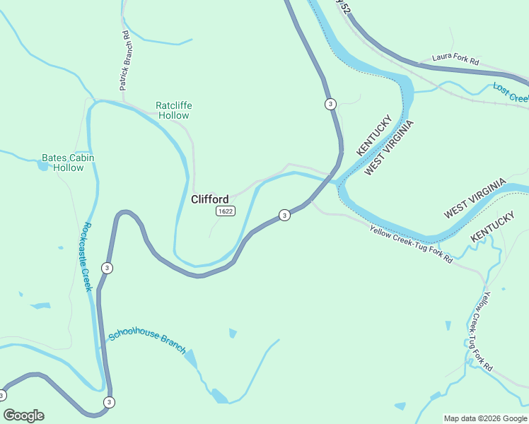 map of restaurants, bars, coffee shops, grocery stores, and more near Rockcastle Creek Road in Louisa