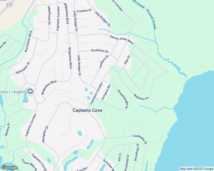 map of restaurants, bars, coffee shops, grocery stores, and more near 4 Captains Corridor in Greenbackville