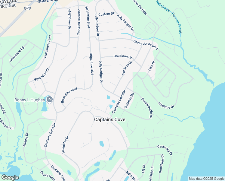 map of restaurants, bars, coffee shops, grocery stores, and more near 2370 Yardarm Drive in Greenbackville
