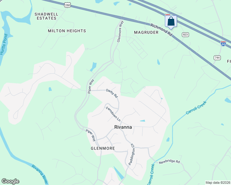 map of restaurants, bars, coffee shops, grocery stores, and more near 3380 Darby Rd in Albemarle