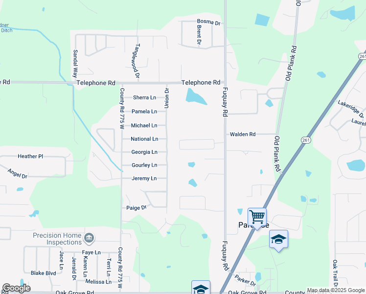 map of restaurants, bars, coffee shops, grocery stores, and more near 7444 Tyring Drive in Newburgh