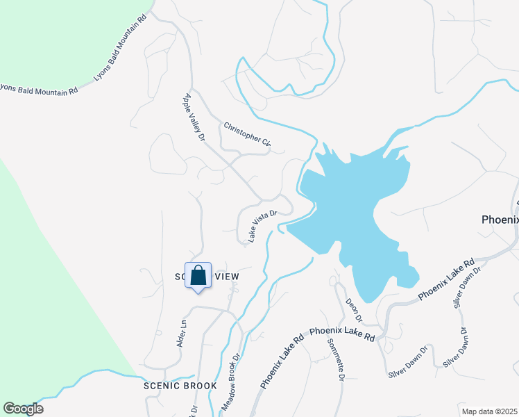 map of restaurants, bars, coffee shops, grocery stores, and more near 14304 Lake Vista Drive in Sonora