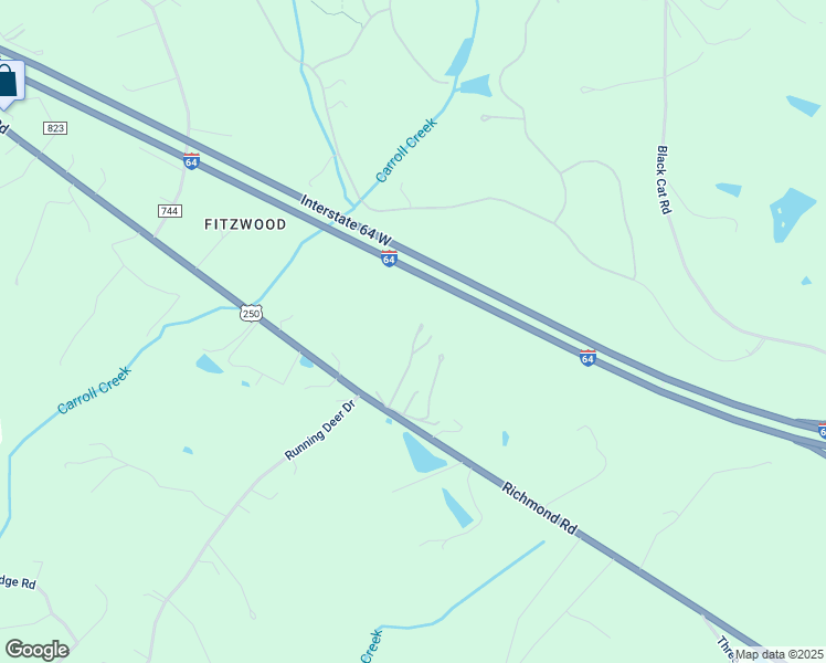 map of restaurants, bars, coffee shops, grocery stores, and more near 1360 Pleasant Valley Lane in Keswick