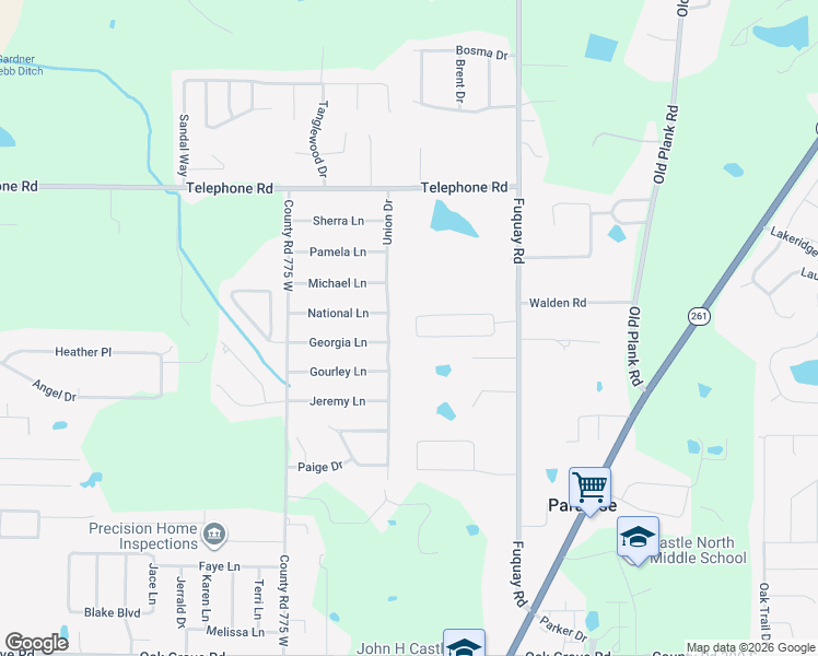 map of restaurants, bars, coffee shops, grocery stores, and more near 7444 Tyring Drive in Newburgh