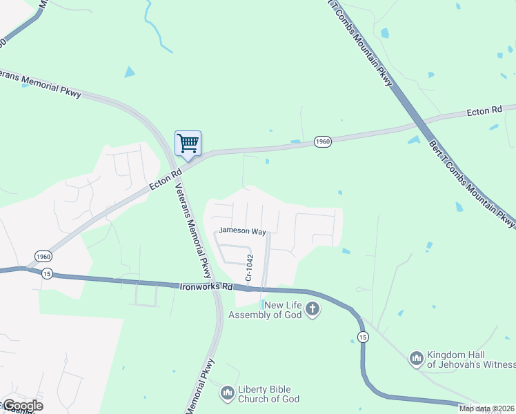 map of restaurants, bars, coffee shops, grocery stores, and more near 512 Corley Lane in Winchester