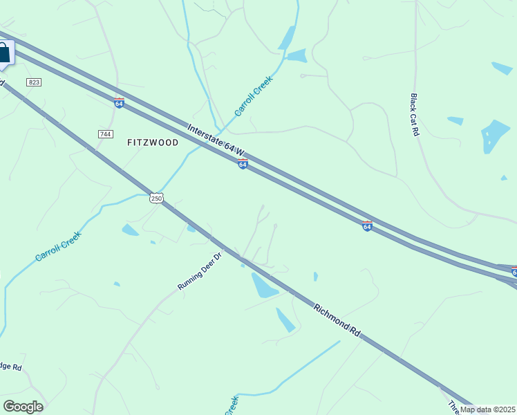 map of restaurants, bars, coffee shops, grocery stores, and more near 1360 Pleasant Valley Lane in Keswick