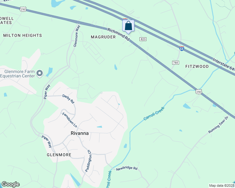 map of restaurants, bars, coffee shops, grocery stores, and more near 3645 Jumpers Ridge Rd in Albemarle