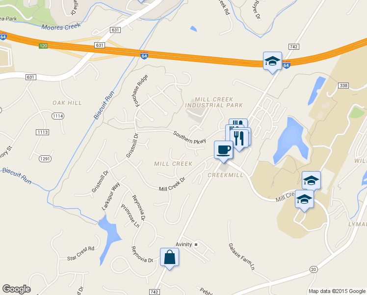 map of restaurants, bars, coffee shops, grocery stores, and more near 1321 Stoney Ridge Road in Charlottesville
