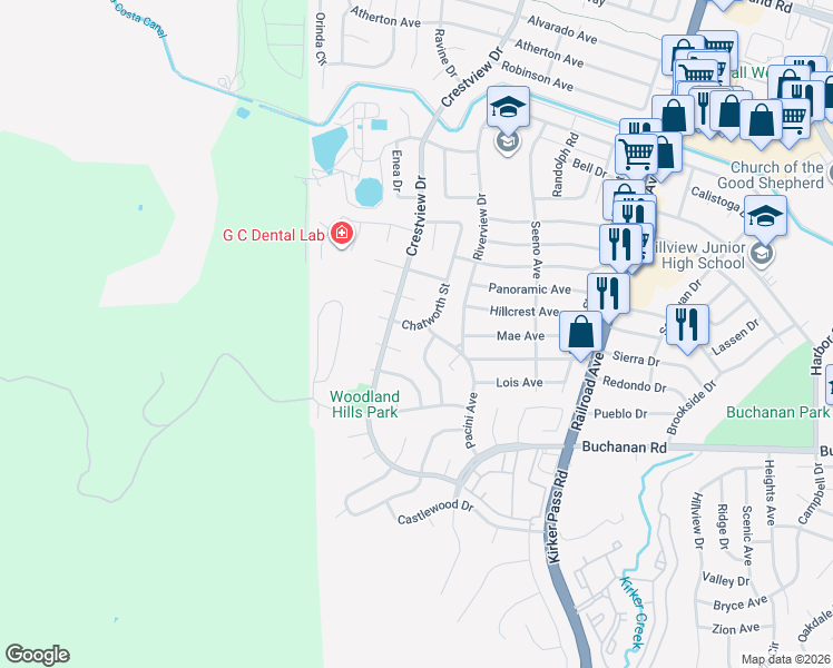 map of restaurants, bars, coffee shops, grocery stores, and more near 3931 Chatworth Street in Pittsburg