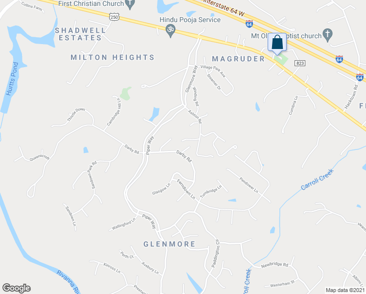 map of restaurants, bars, coffee shops, grocery stores, and more near 1413 Sunderland Lane in Keswick