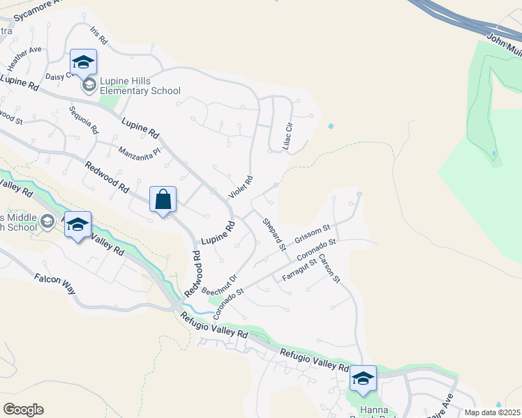 map of restaurants, bars, coffee shops, grocery stores, and more near 166 Shepard Street in Hercules