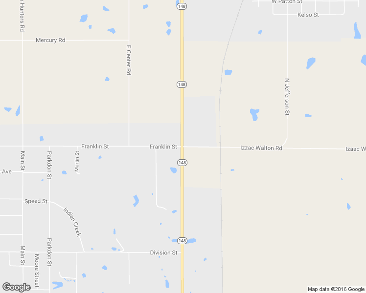 map of restaurants, bars, coffee shops, grocery stores, and more near 5779 Izzack Walton Road in Benton