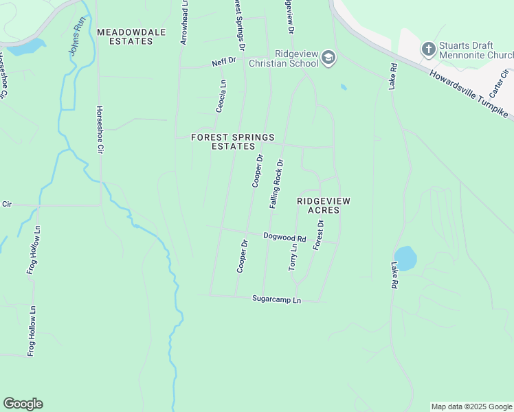 map of restaurants, bars, coffee shops, grocery stores, and more near 278 Cooper Drive in Stuarts Draft