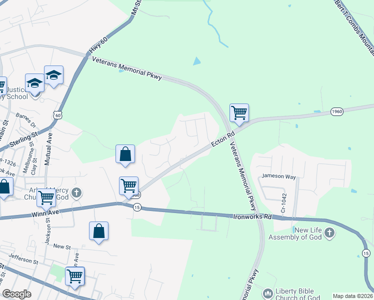 map of restaurants, bars, coffee shops, grocery stores, and more near 313 Salem Avenue in Winchester