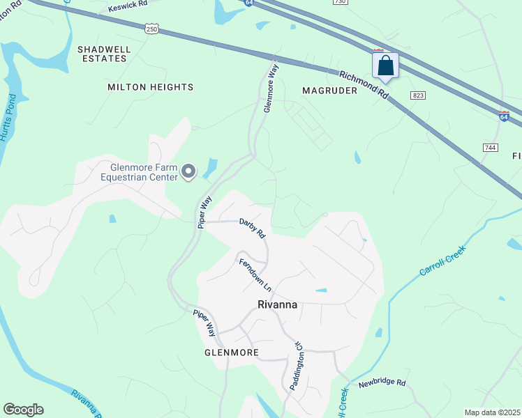 map of restaurants, bars, coffee shops, grocery stores, and more near 1425 Sunderland Lane in Keswick