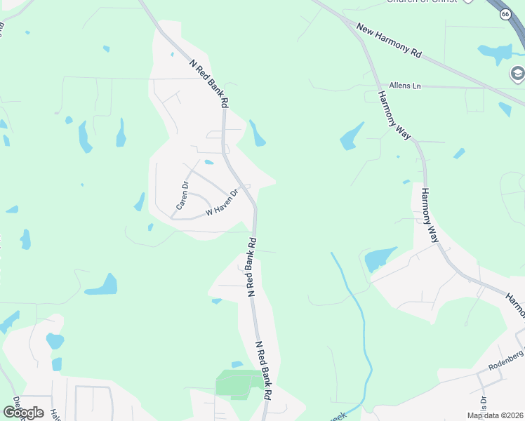 map of restaurants, bars, coffee shops, grocery stores, and more near 2541 North Red Bank Road in Evansville